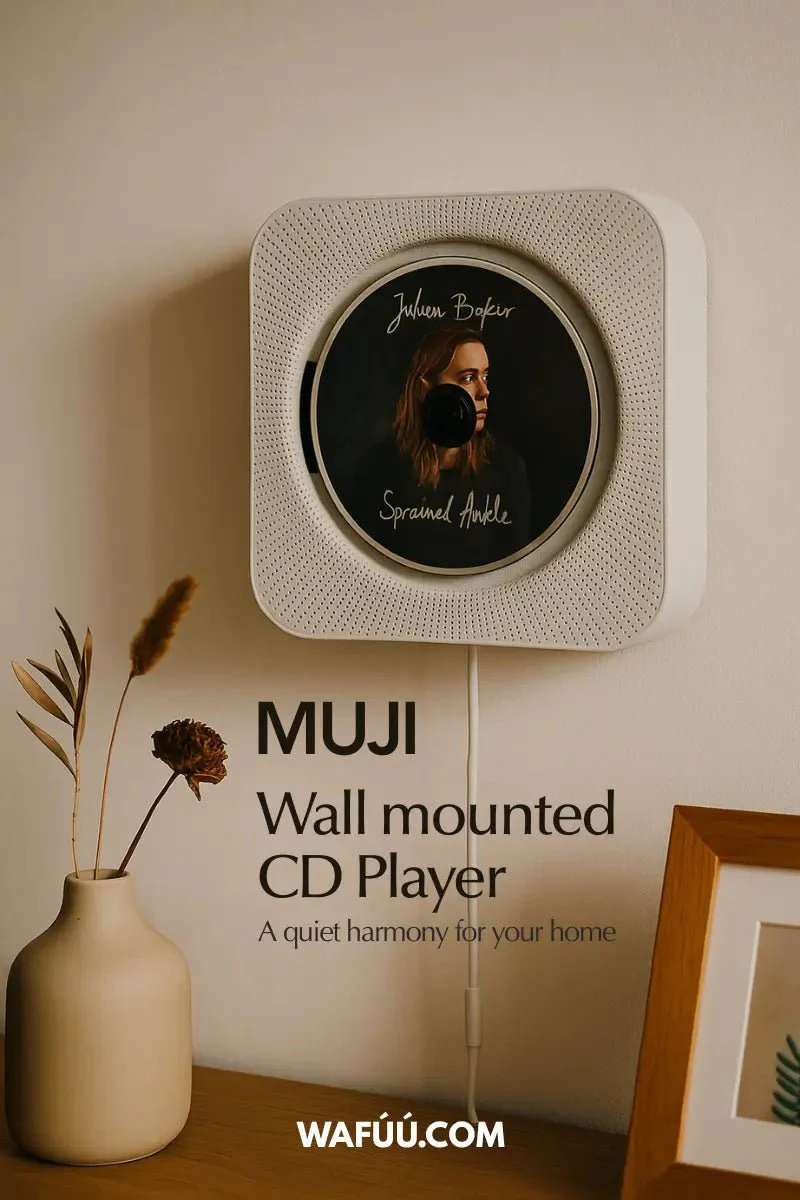 MUJI Wall mounted CD Player CPD-4 Mounted Radio Audio FM White Remote Control Mountable - Image 2