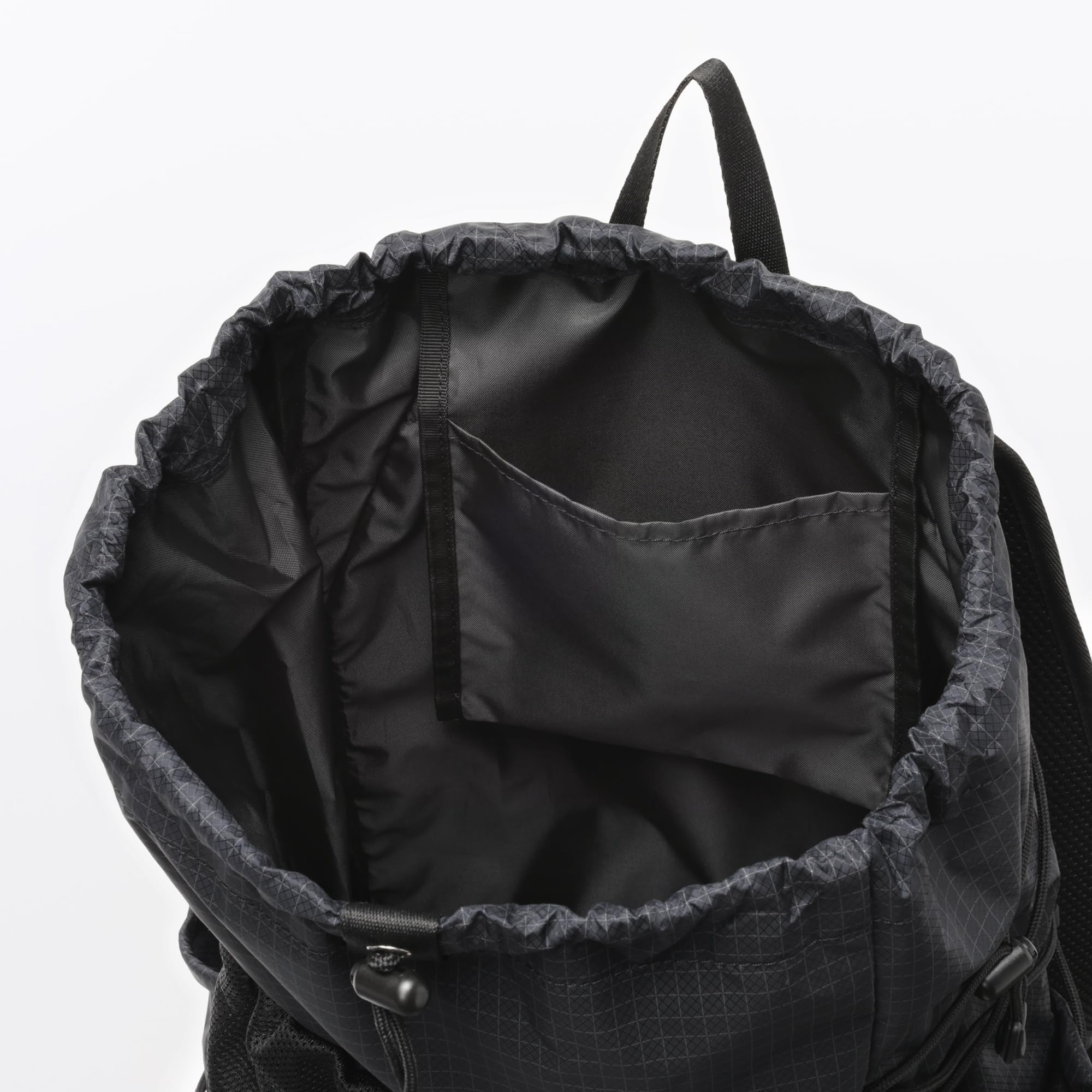 MUJI Water-Repellent Ripstop Backpack Unisex Adult Black - Image 4