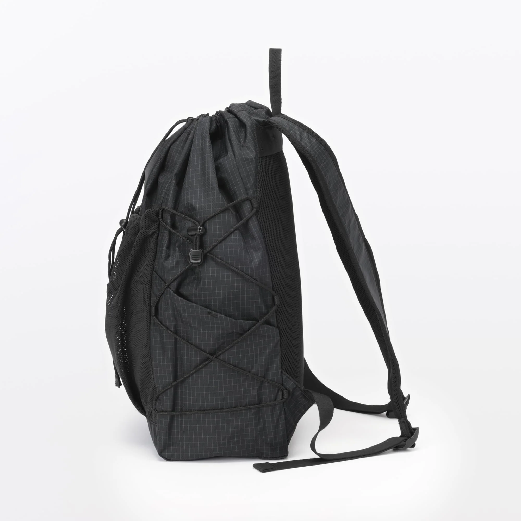 MUJI Water-Repellent Ripstop Backpack Unisex Adult Black - Image 5