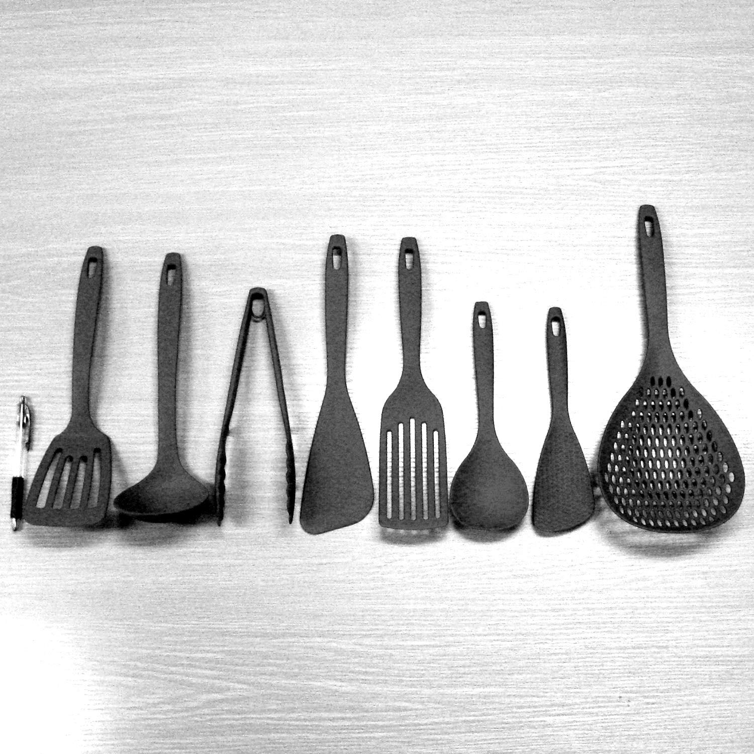 Nagao Tsubame Sanjo Kitchen Tool Set 8 Pieces Full Set Black Japan Made - Image 2