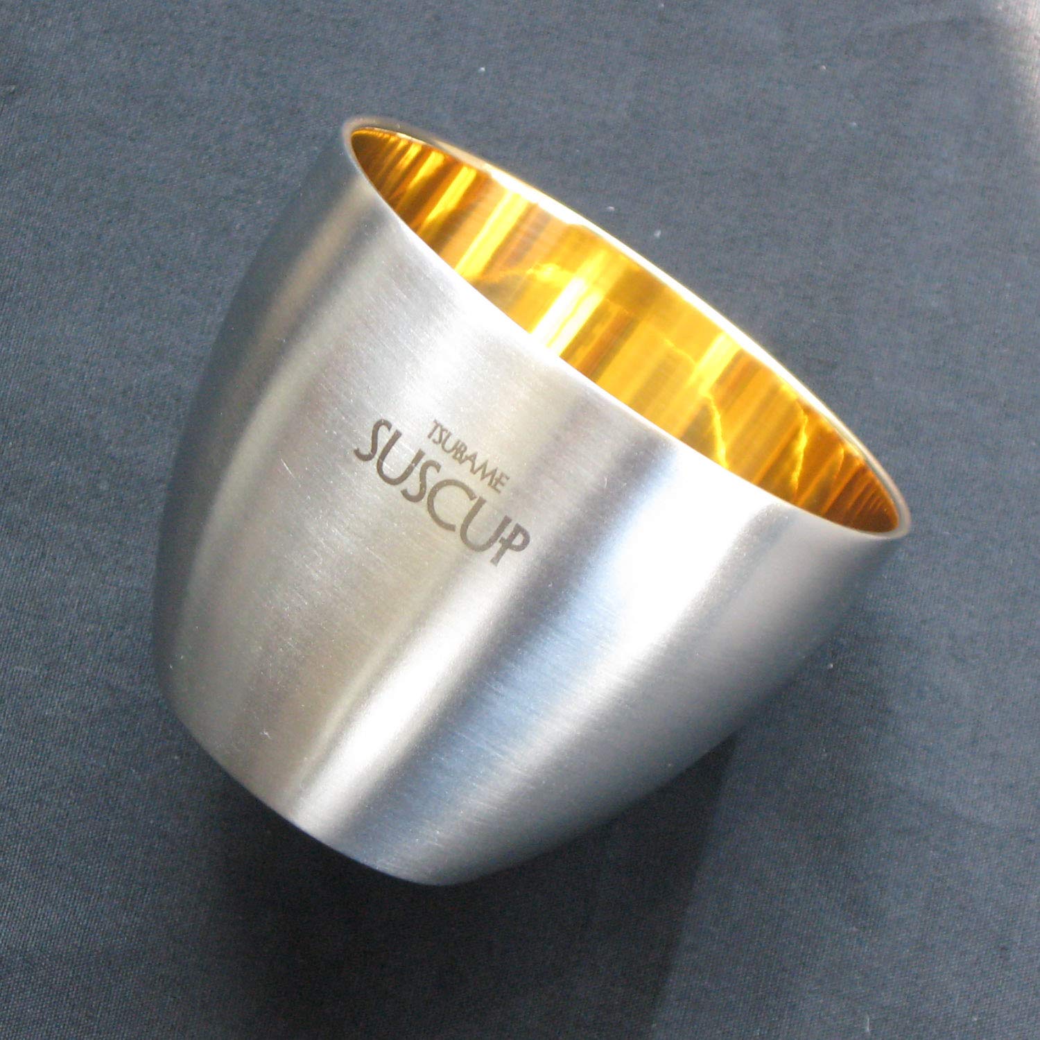 Nagao Tsubame-Sanjo Sakura Gold Sake Cup  Double-Wall Stainless  Japan Made - Image 5
