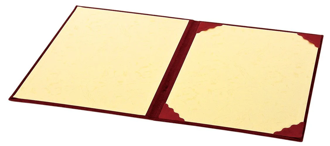 Nakabayashi Certificate Frame Folder Suede Cloth A4 FSS-A4-R Red - Image 4
