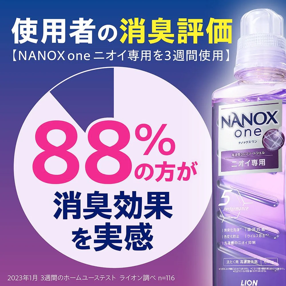 Nanox One Powdery Soap Laundry Detergent Deodorizing Antibacterial Virus Removal 640g - Image 4