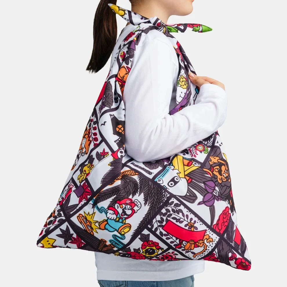 Nintendo Mario Hanafuda Reversible Azuma Bag Black Design - Image 4