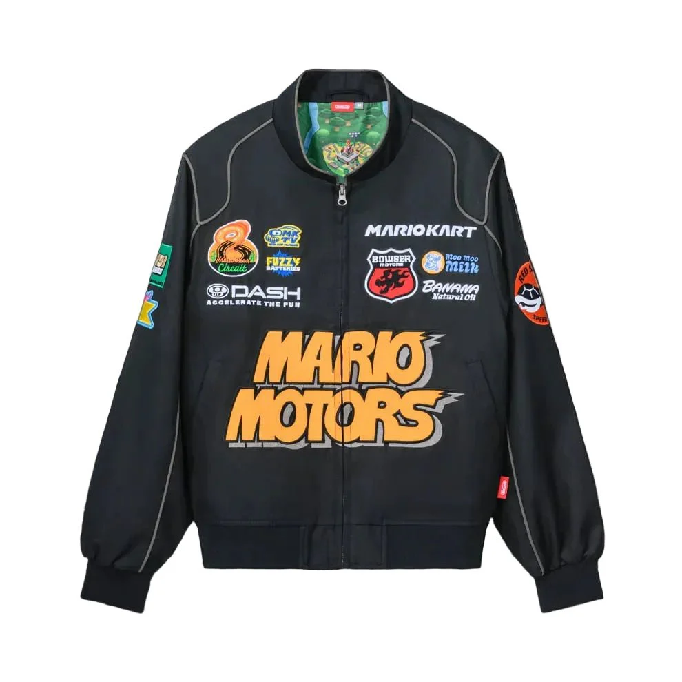 Nintendo Mario Kart World racing jacket embroidered