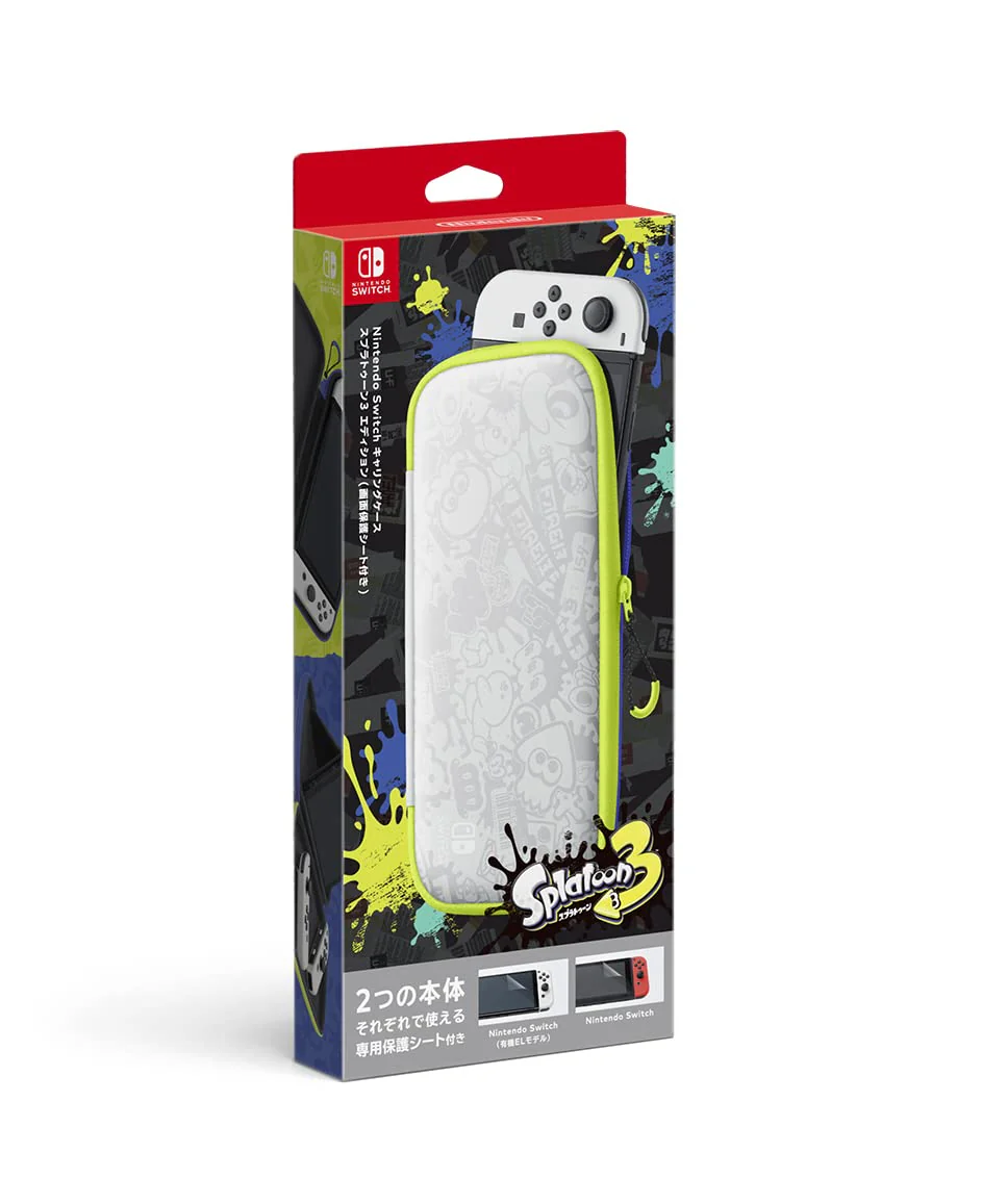 Nintendo Switch Splatoon 3 Carrying Case with Screen Protector