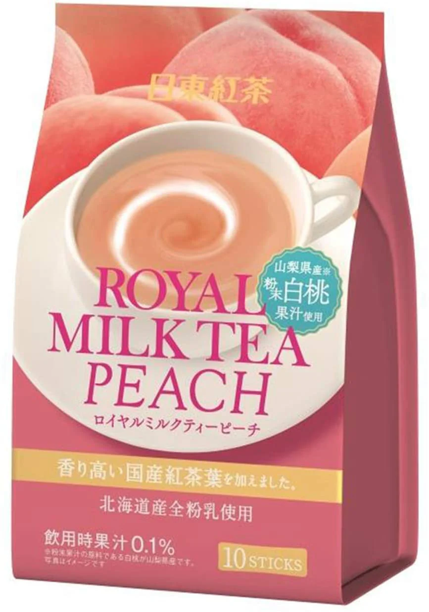 Nitto Tea Kocha Royal Milk Tea Peach 14g x 10 bottles - Image 2