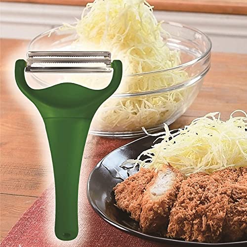 NONOJI Cabbage peeler shredding 2 blades Dark Green CBP-04G - Image 3