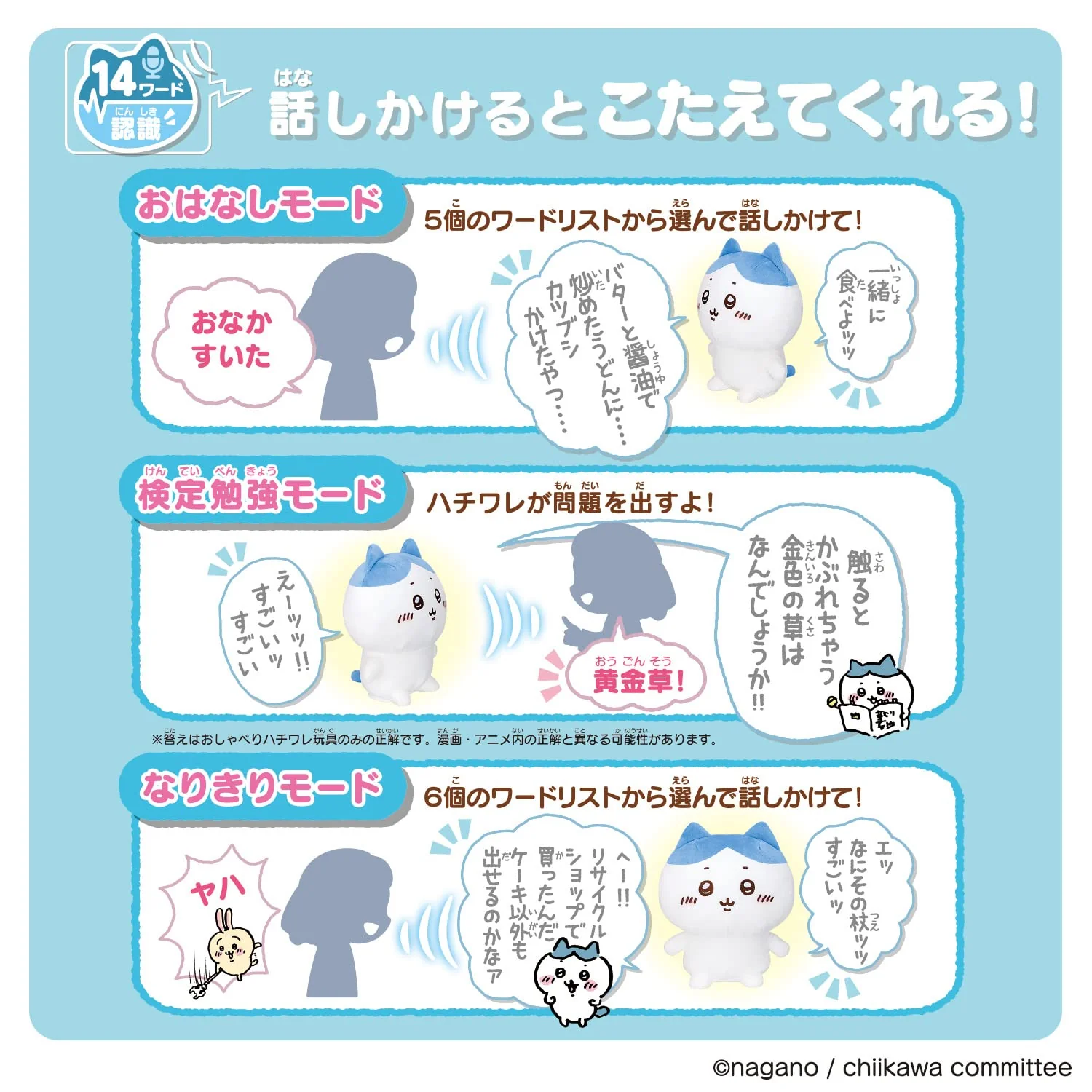 Ohenji Suruyo Chatty Hachiwara Interactive Talking Cat Toy - Image 4