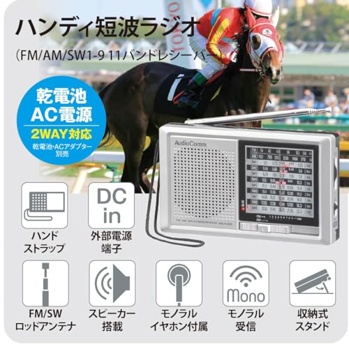 Ohm Electric Shortwave Handy Radio AM/FM/SW1-9 Wide FM Cell AC 100V RAD-H330N - Image 9