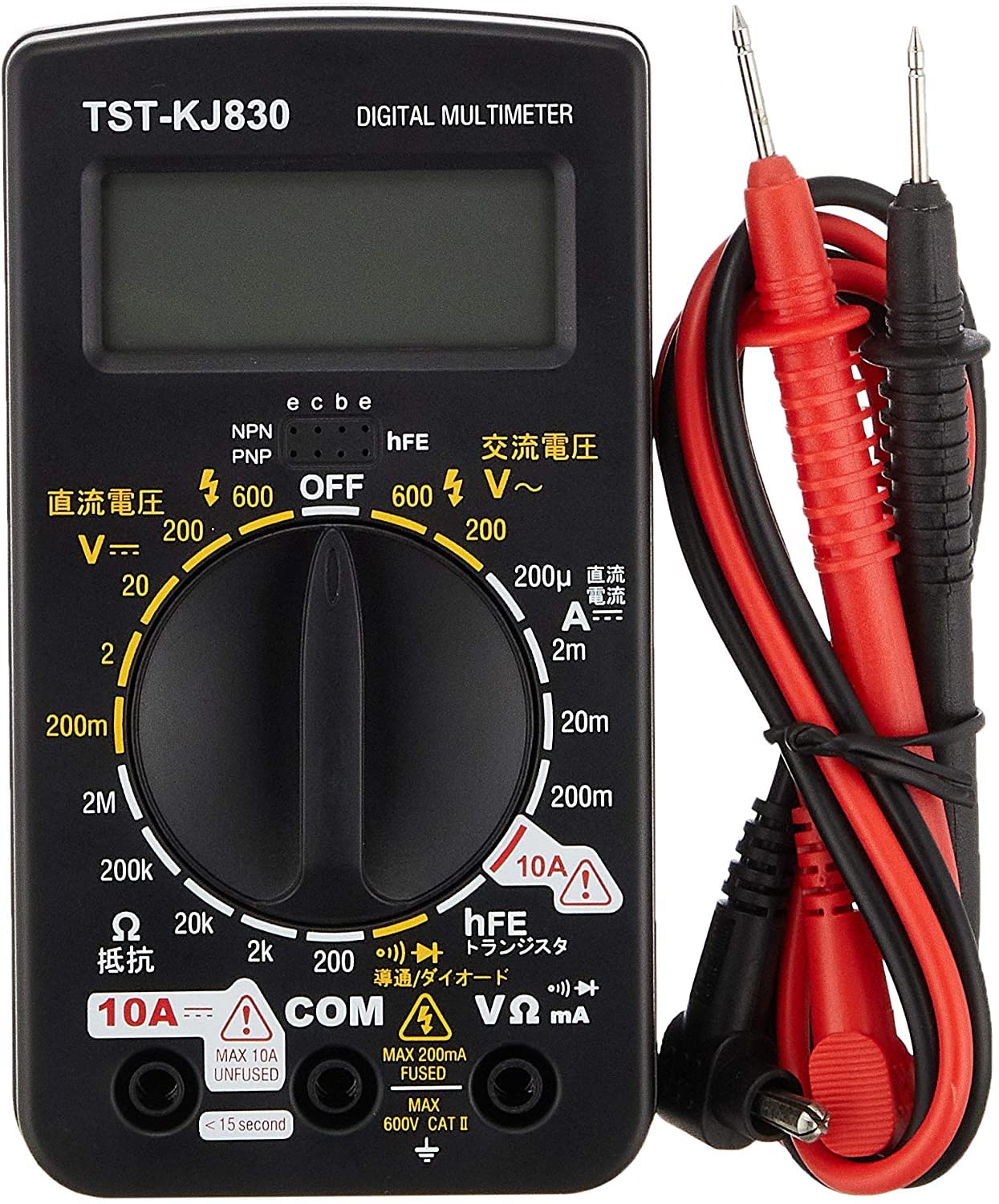Ohm Electric Digital Tester Popular large rotary switch with transistor check function TST-KJ830 08-1288 OHM - Image 7