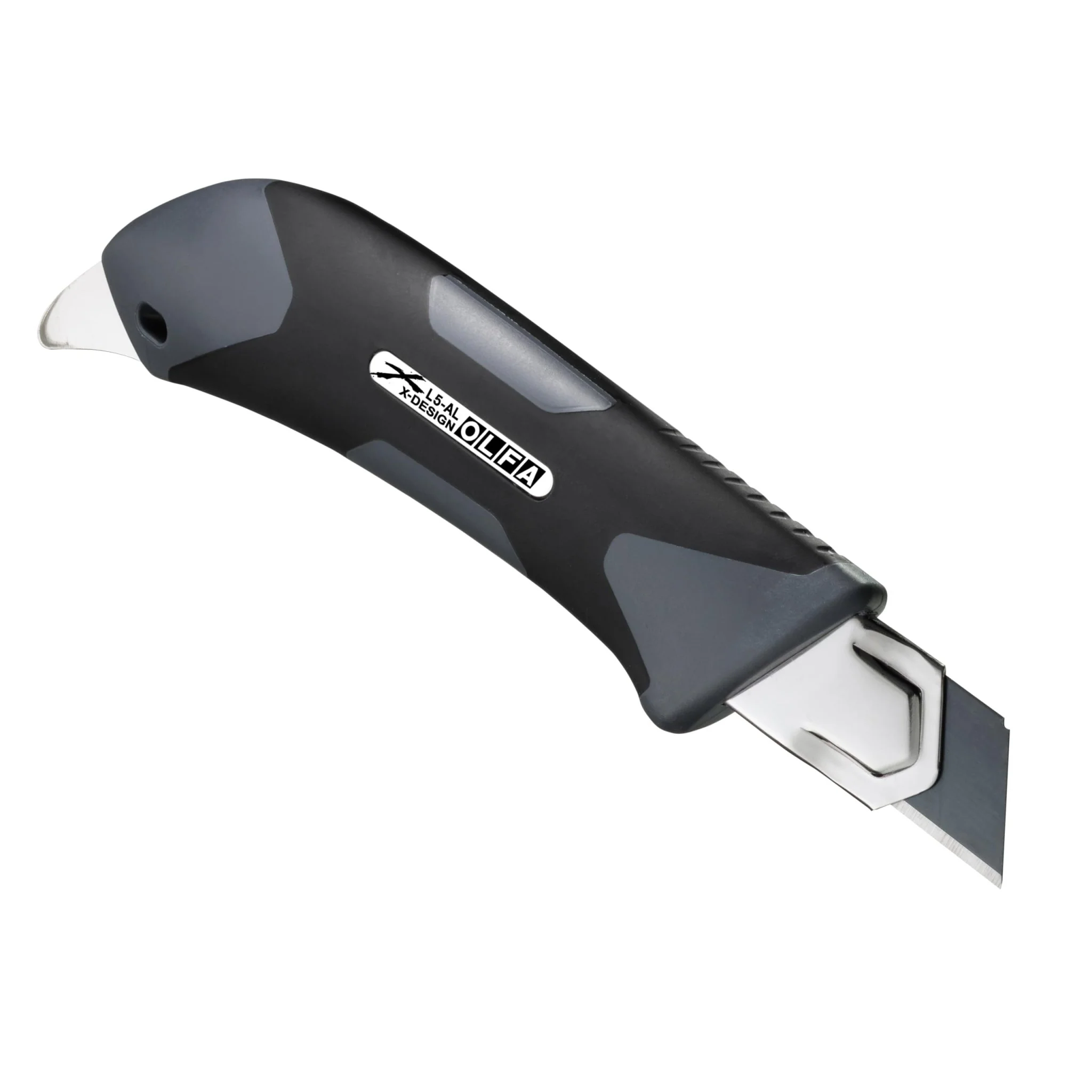 OLFA Hyper AL Gray Auto-Lock Utility Knife with Special Black Blade (193B-GRY) - Image 3