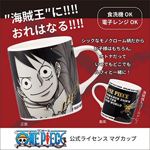 ONE PEICE Monkey D. Luffy Monochrome Mug 8cm 121114 Made in Japan - Image 2
