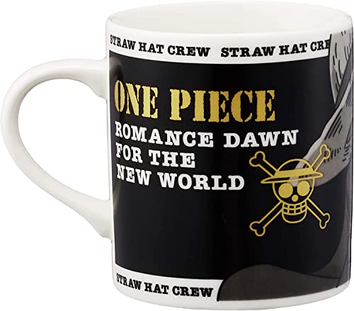 ONE PEICE Monkey D. Luffy Monochrome Mug 8cm 121114 Made in Japan - Image 3