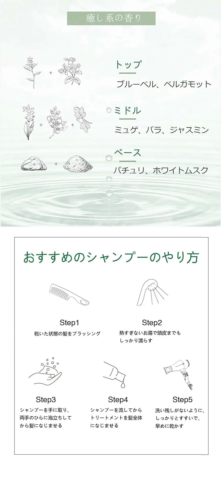 ONSENSOU Hot Spring Algae Scalp Care Shampoo 300ml Silicone-Free - Image 7