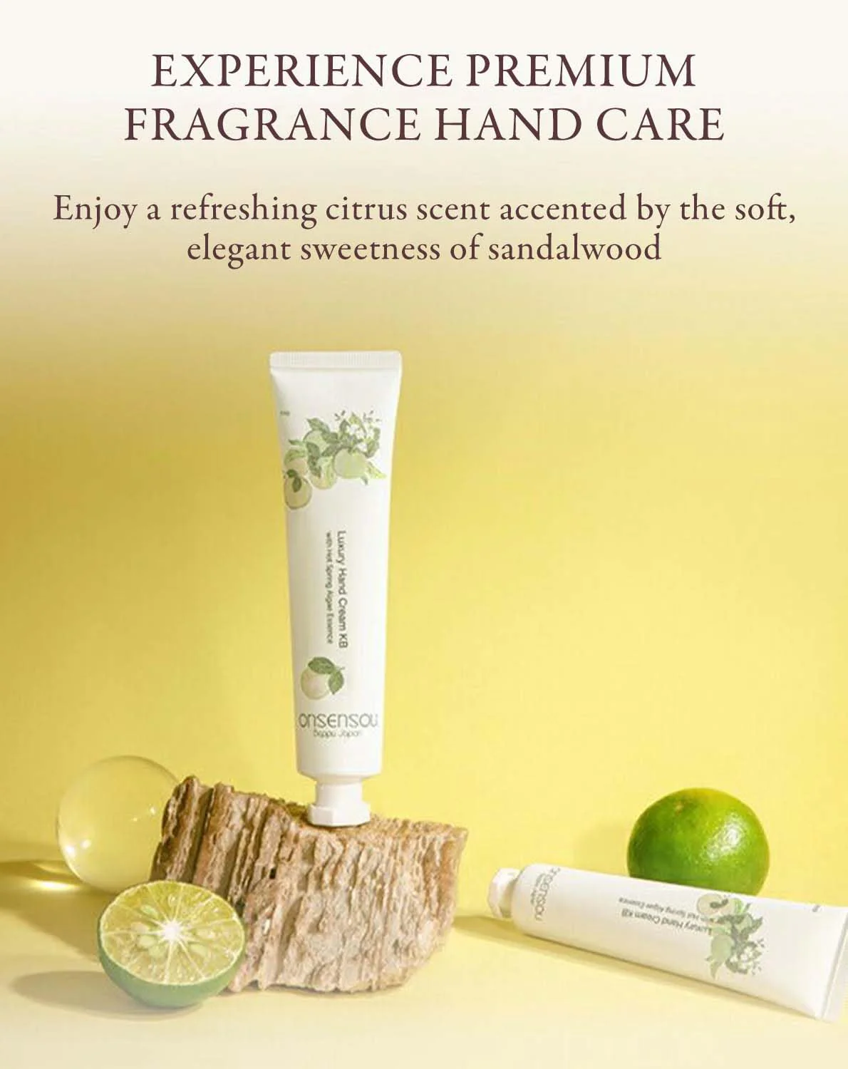 ONSENSOU Luxury Hand Cream 35g Kabosu & Yuzu Shea Butter Made in Japan - Image 8