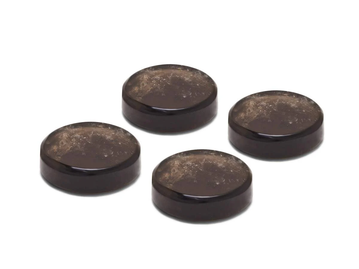 Oyaide INS-SQ Natural Smoky Quartz Stone Insulator Set of 4