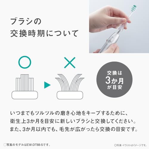Panasonic Doltz Sonic Vibration Toothbrush EW-DP58-W Pearl White AC100-240V - Image 9