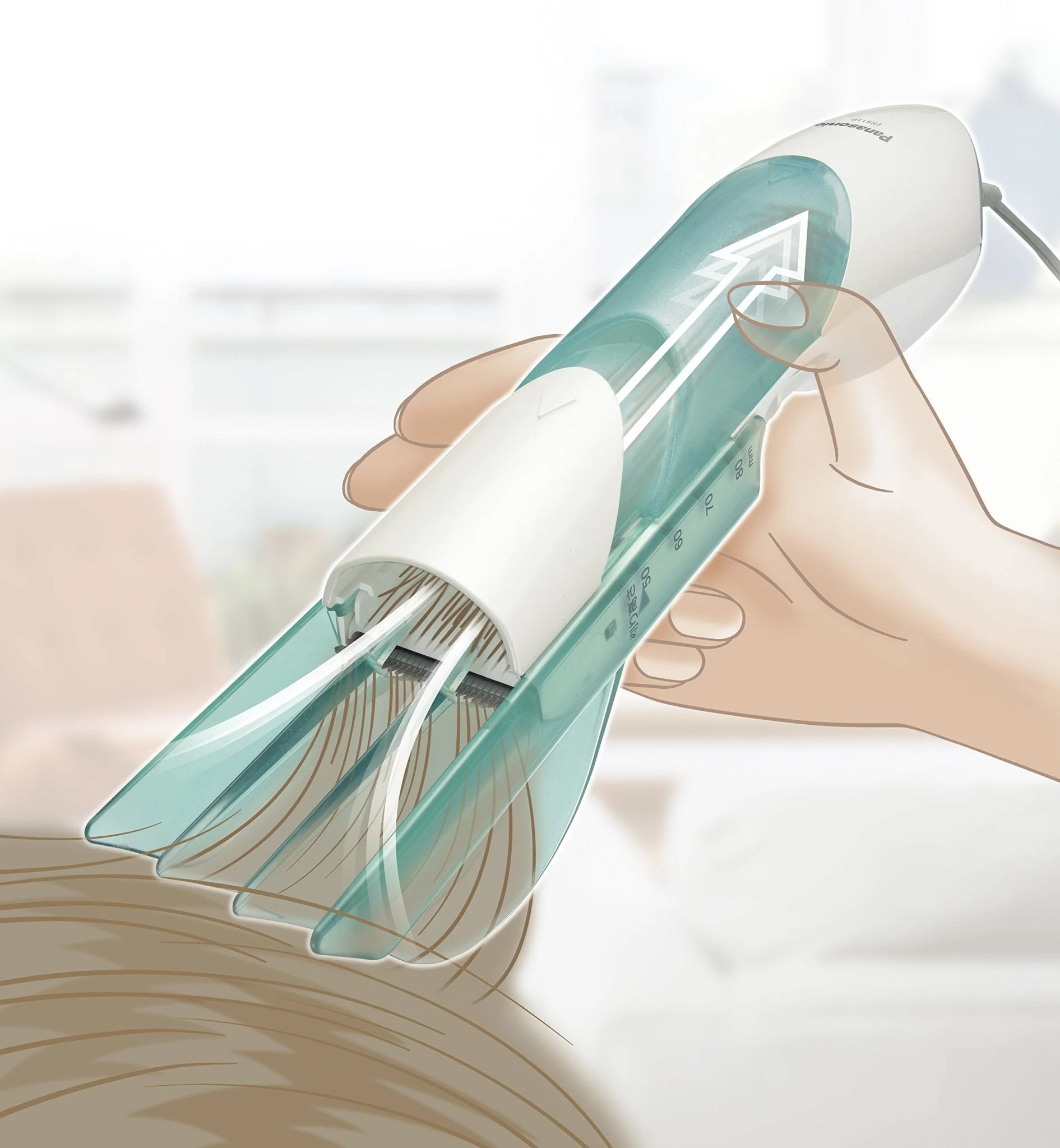 Panasonic Hair Clipper Electric Trimmer ER511P Green - Image 5