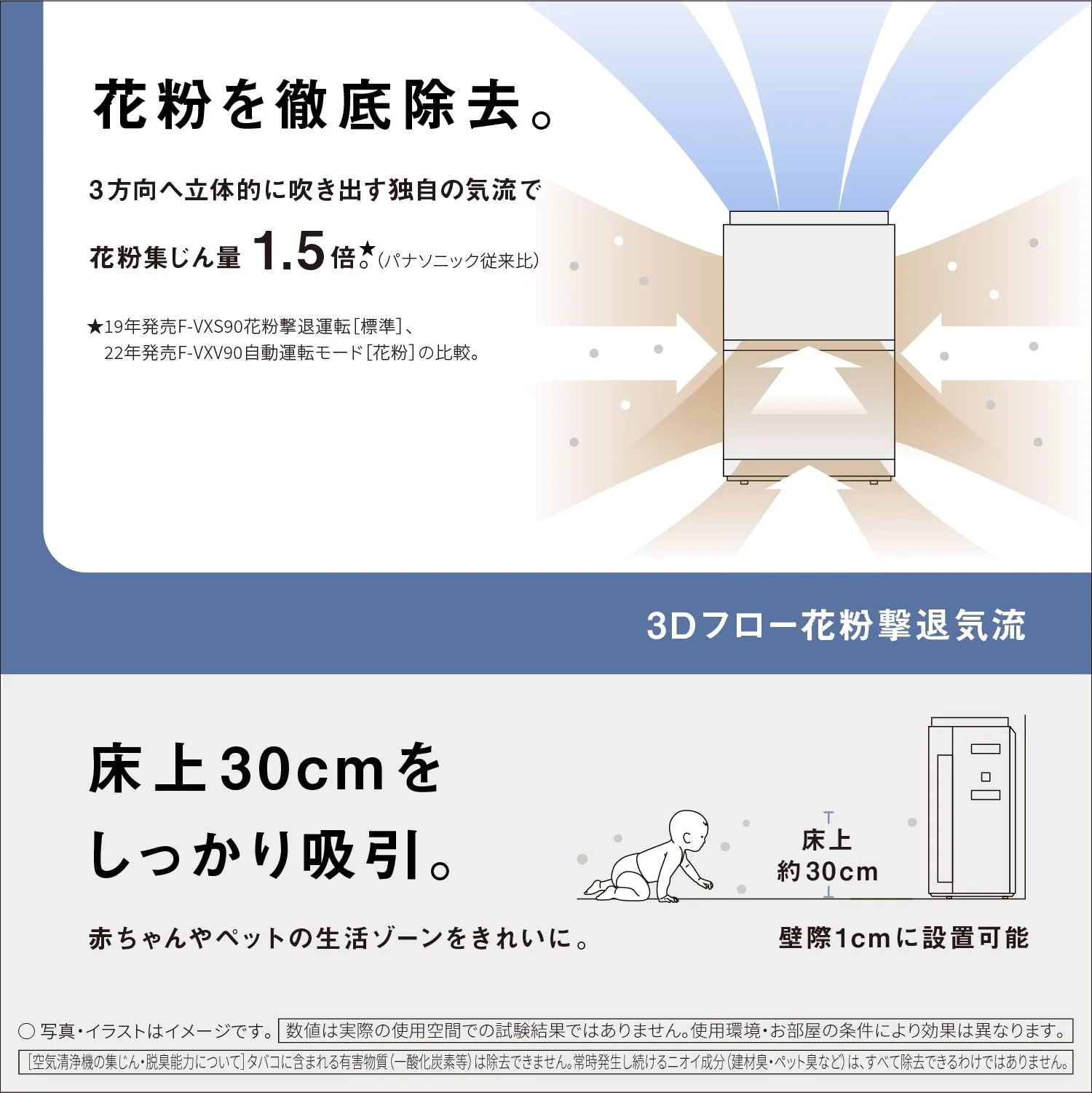 Panasonic Humidifying Air Purifier Nanoe X Black F-VXW70-K 100V - Image 3