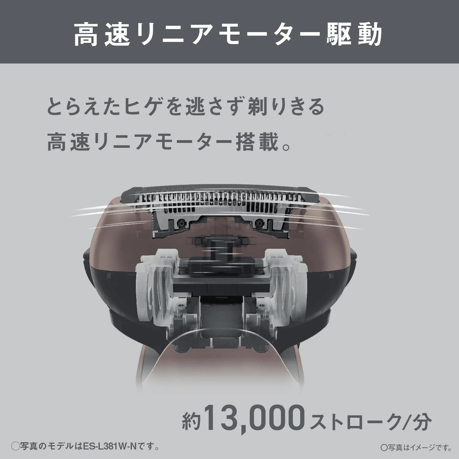 Panasonic Lamdash 3-Blade Electric Shaver w/ Auto Clean Charger Brown Gold AC100-240V - Image 5
