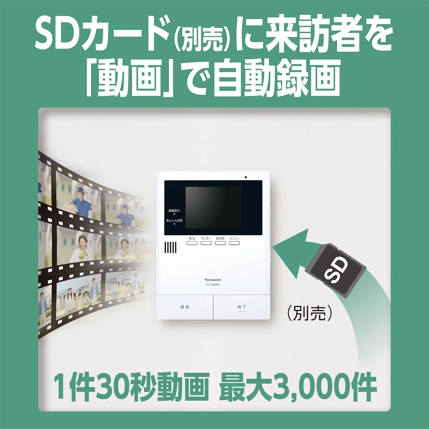 Panasonic TV door phone standard type set VL-B35CF AC100V - Image 7