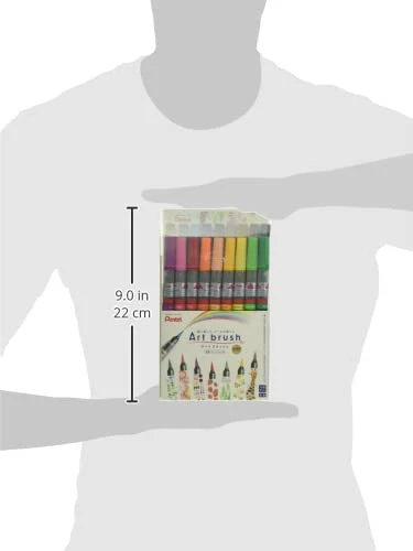 Pentel Color Brush Pen Art Brush Set XGFL-18ST 18 Colors - Image 3
