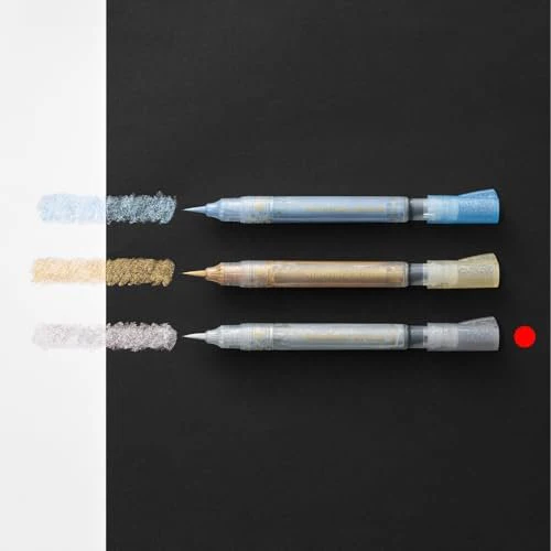Pentel Color Brush Pen Starflake Milky Set GFH-SPST1 Silver Pastel Blue Pastel Violet - Image 10