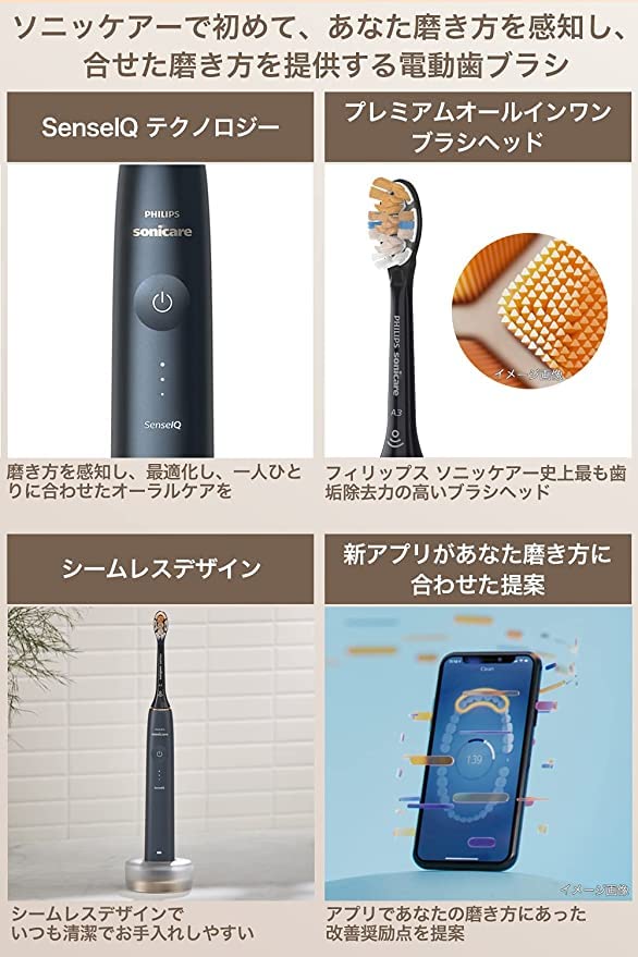 Philips Sonicare 9900 Prestige Electric Toothbrush App-Linked Midnight Blue HX9992/22 - Image 5