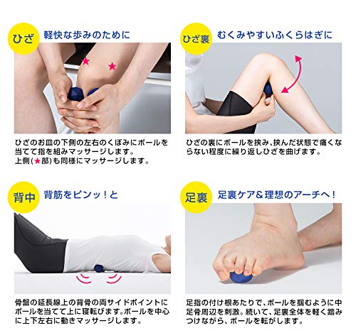 Phiten METAX massage ball 2pcs Navy - Image 5