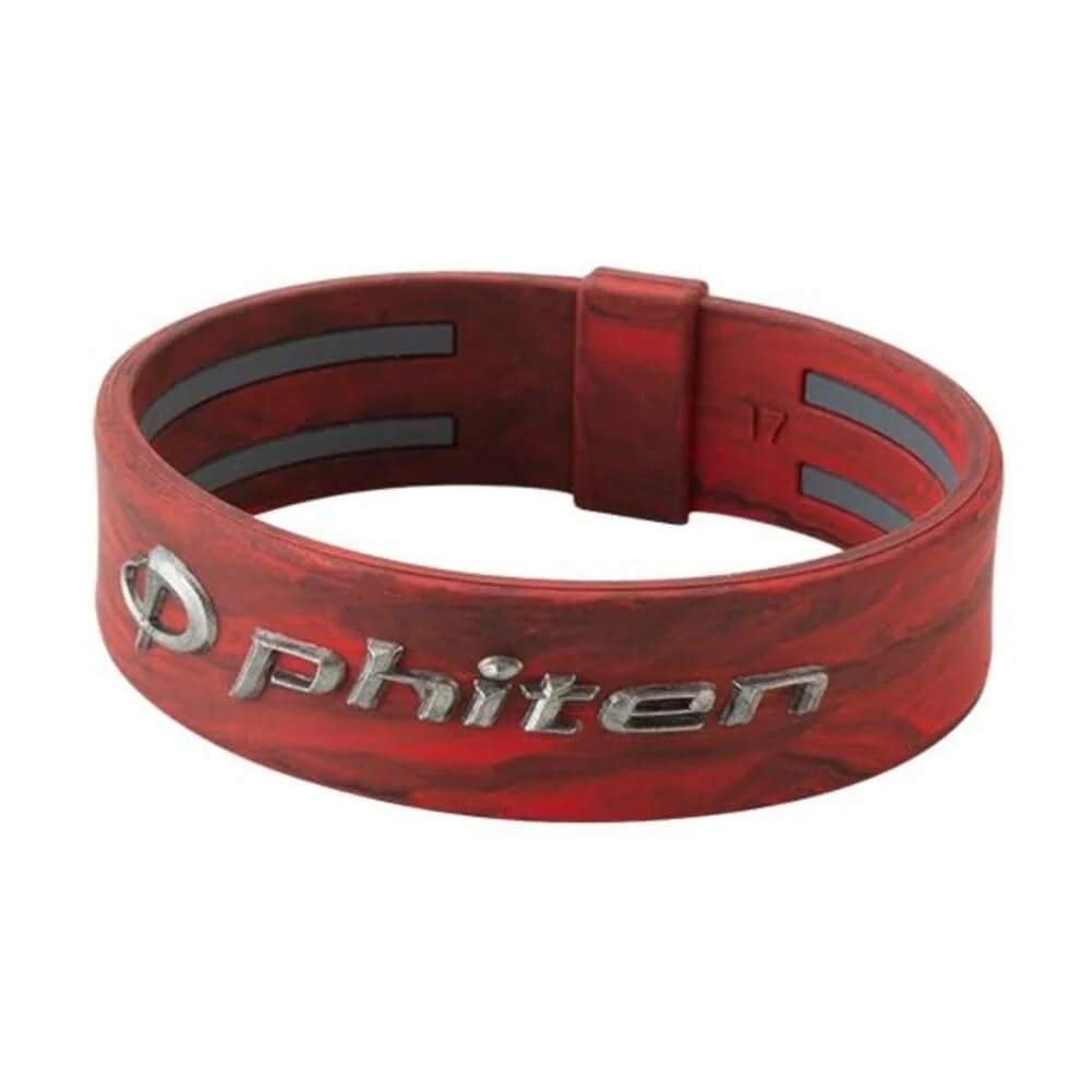 Phiten Rakuwa Bracelet Extreme Marble Red 17cm with Metax Technology
