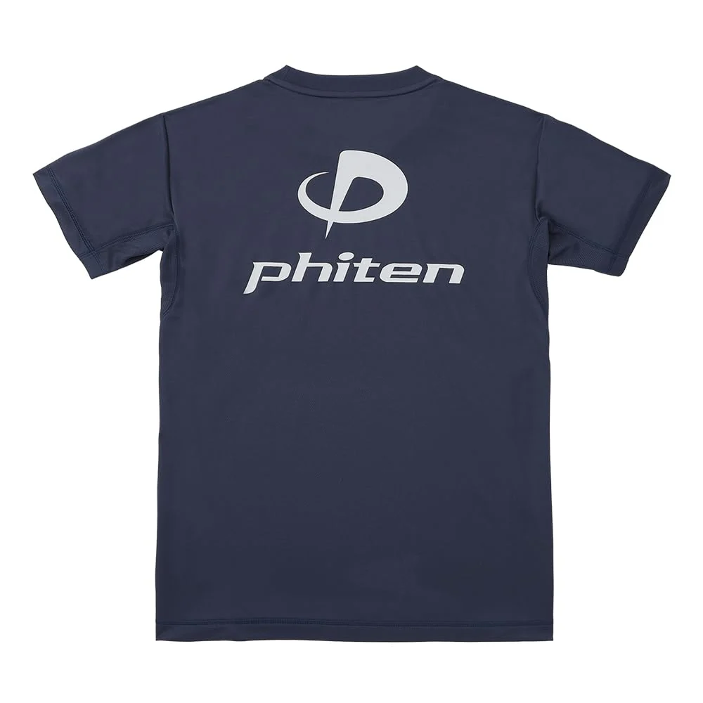 Phiten T-Shirt Raku Shirt Navy White - Image 2