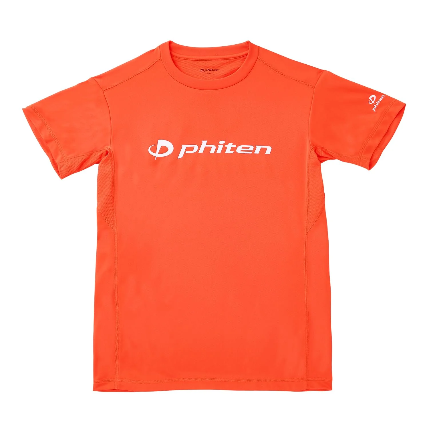 Phiten T-Shirt Raku Shirt Orange White Size
