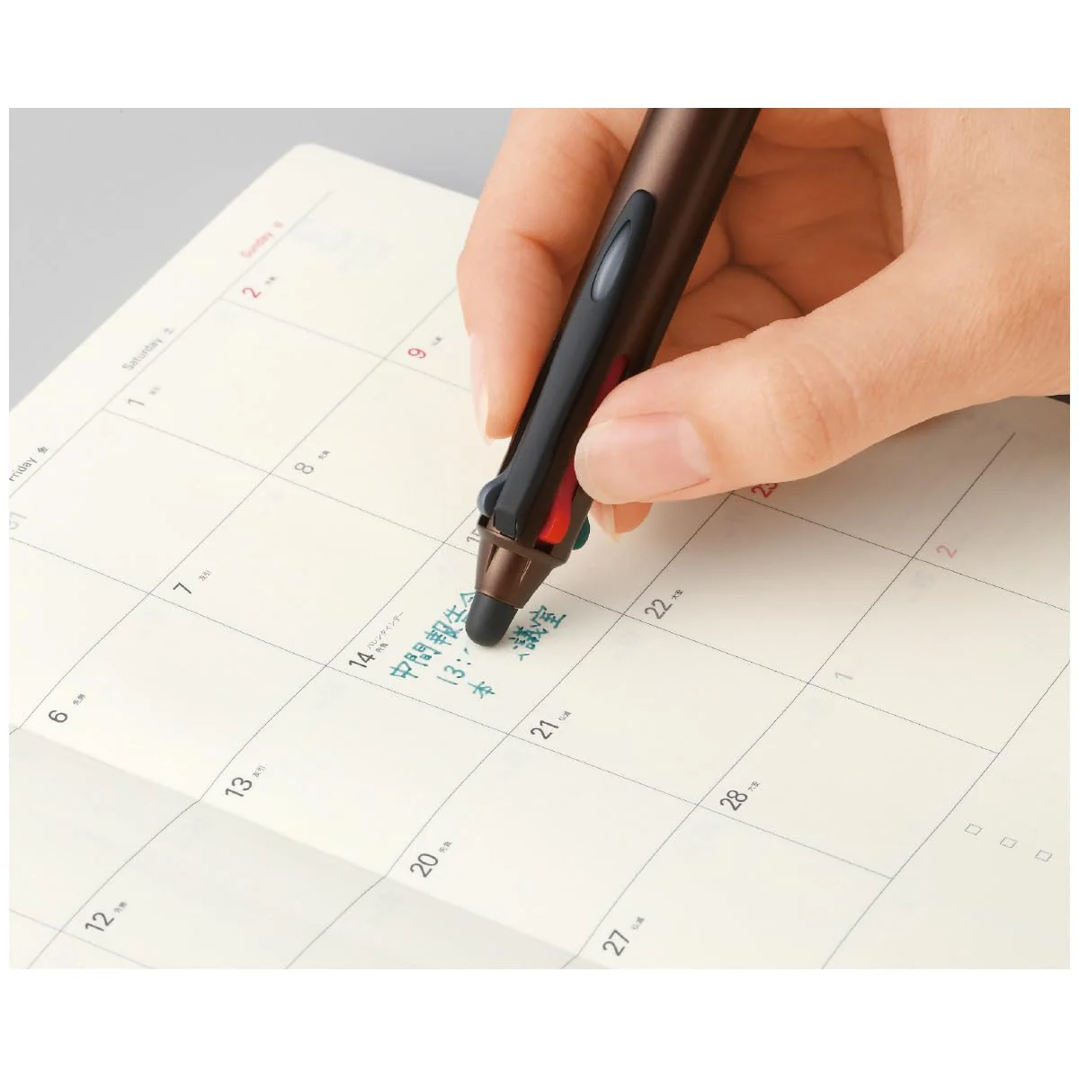 PILOT FriXion Ball 4 Wood 0.5mm Multicolor Erasable Pen Bordeaux (LKFB3SEFBO) - Image 4