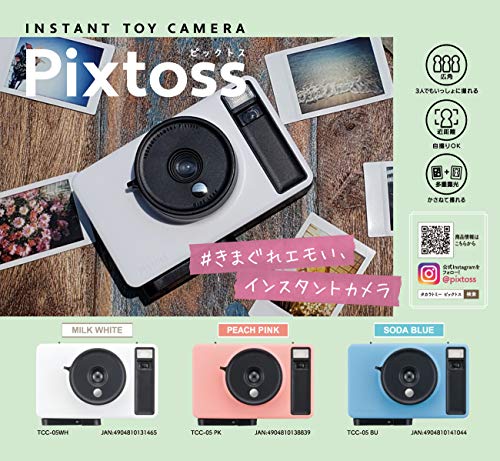 Pixtoss Takara Tomy Instant Toy Camera MILK WHITE with Cheki Film TCC-05WH - Image 5