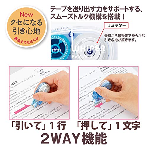 Plus Correction Tape WhisperPuchi 5mm Eco Package Blue 3 Pack 51-749 - Image 4