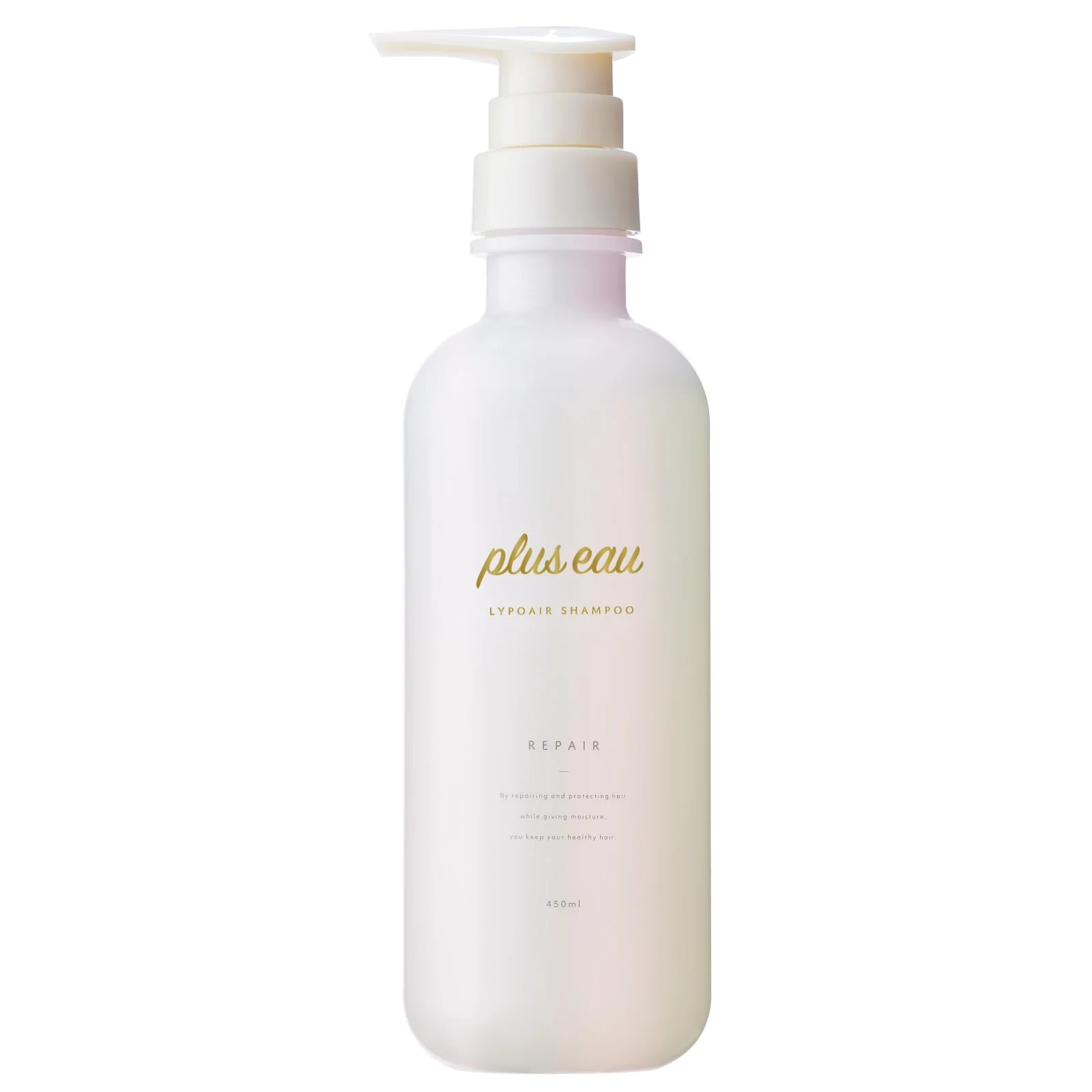 plus eau Ripoa Moisturizing Shampoo (Pump) 450ml — White Floral & Pear