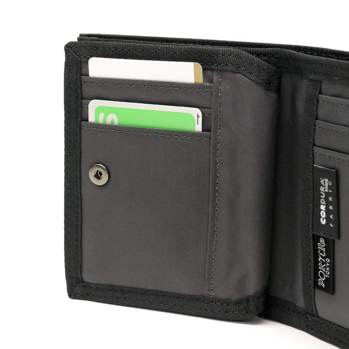 PORTER Classic Nylon Dill Small Foldable Wallet Black Made in Japan 653−09756 - Image 5