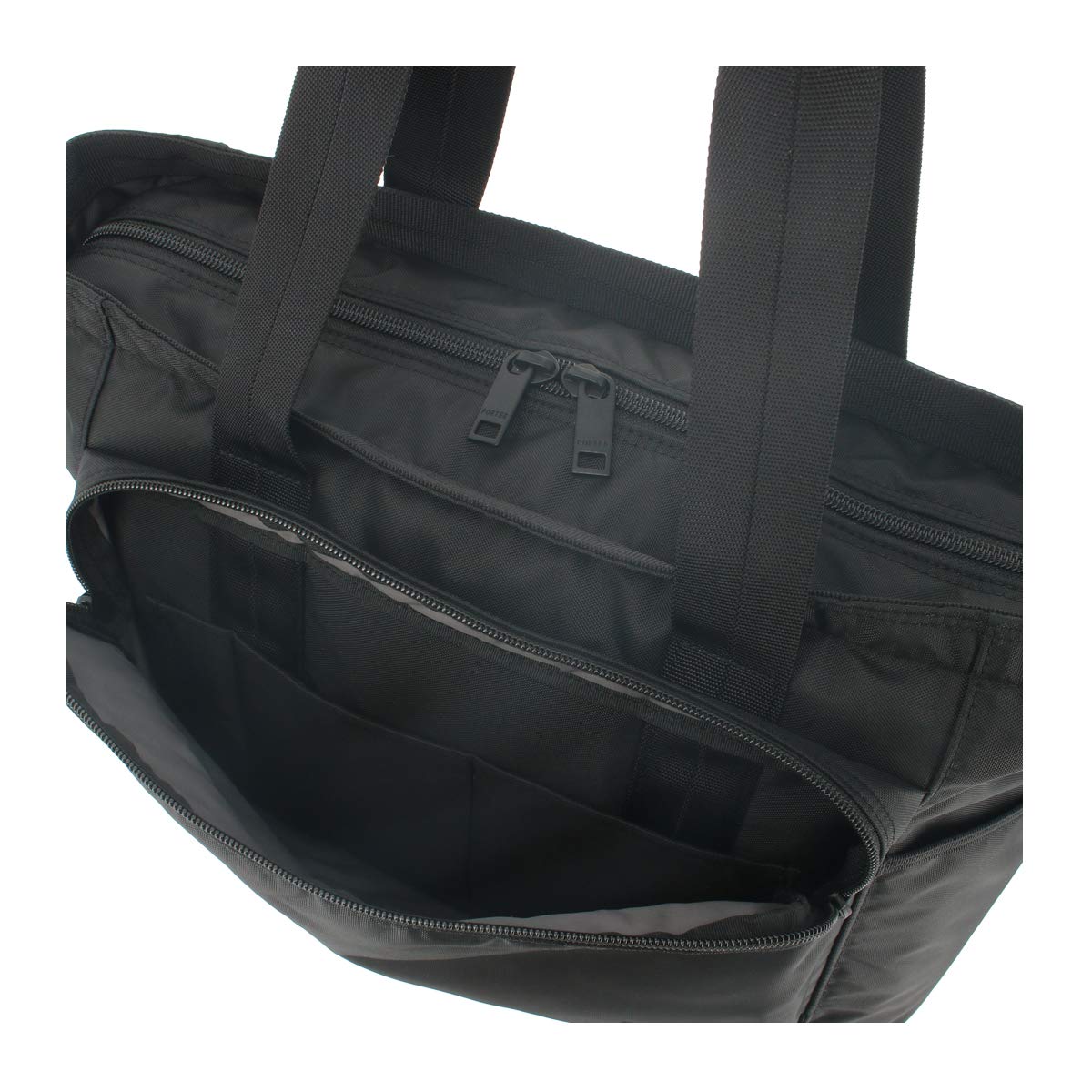 PORTER Flash Black Nylon Tote Bag Made in Japan 689-05948 - Image 6