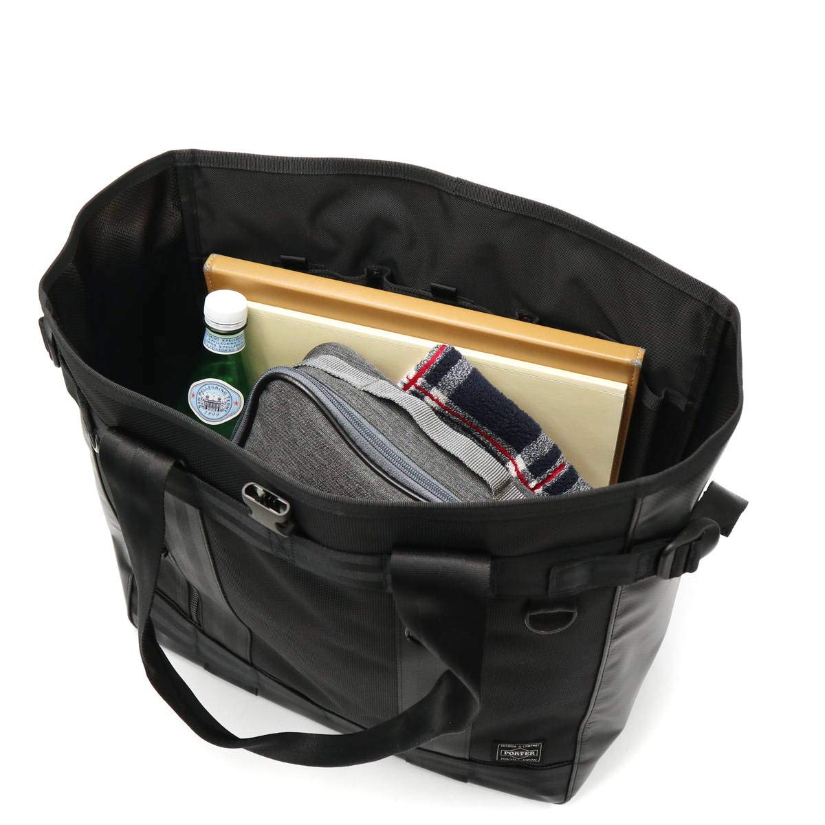 PORTER HEAT Tote Bag 703-06971 Black/10 - Image 4