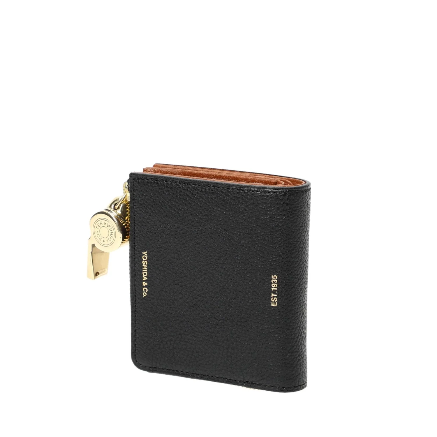 PORTER TONE Leather Bifold Wallet Compact Shrink Cowhide Made in Japan with ACME Whistle - Image 7