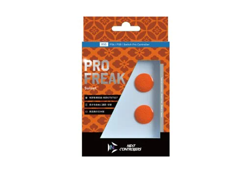 Pro Freek V2 Convex Thumb Caps — Sunset Orange  2 7–6mm Adj   PS4/PS5/Switch Pro - Image 2