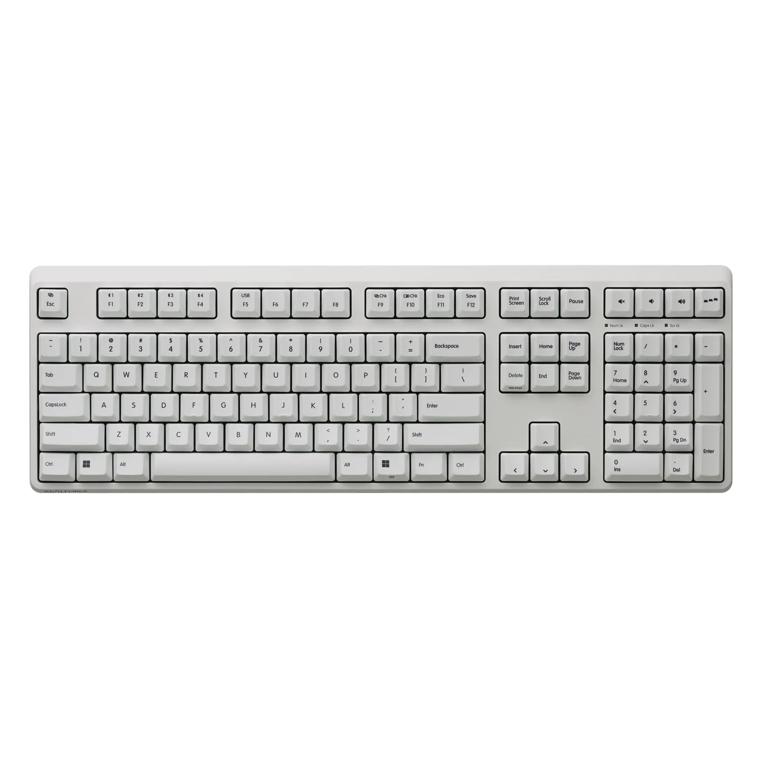 REALFORCE R4 Hybrid Full-Size Keyboard 45g US Layout Super White R4HB21