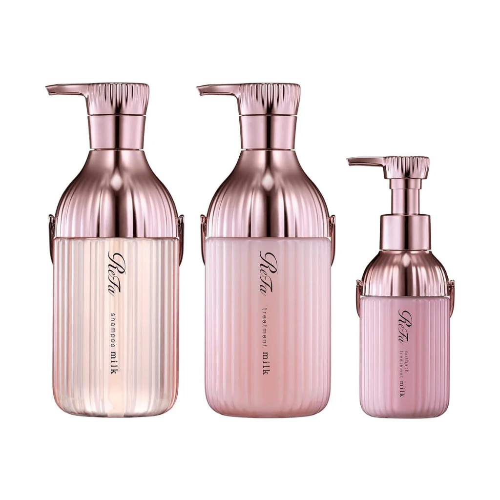 ReFa Milk Protein Treatment Shampoo Outbath treatment Set Pink