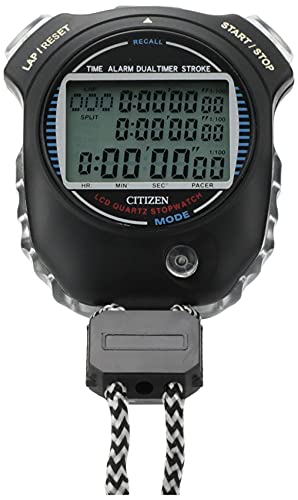 CITIZEN RHYTHM Waterproof Stopwatch with Split Time Pace & Stroke Black LC058-A02 - Image 4