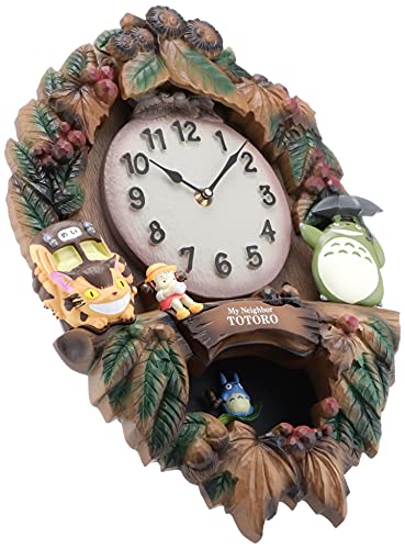 RHYTHM My Neighbor Totoro Clock with Theme Song Brown 4MJ429-M06 - Image 5