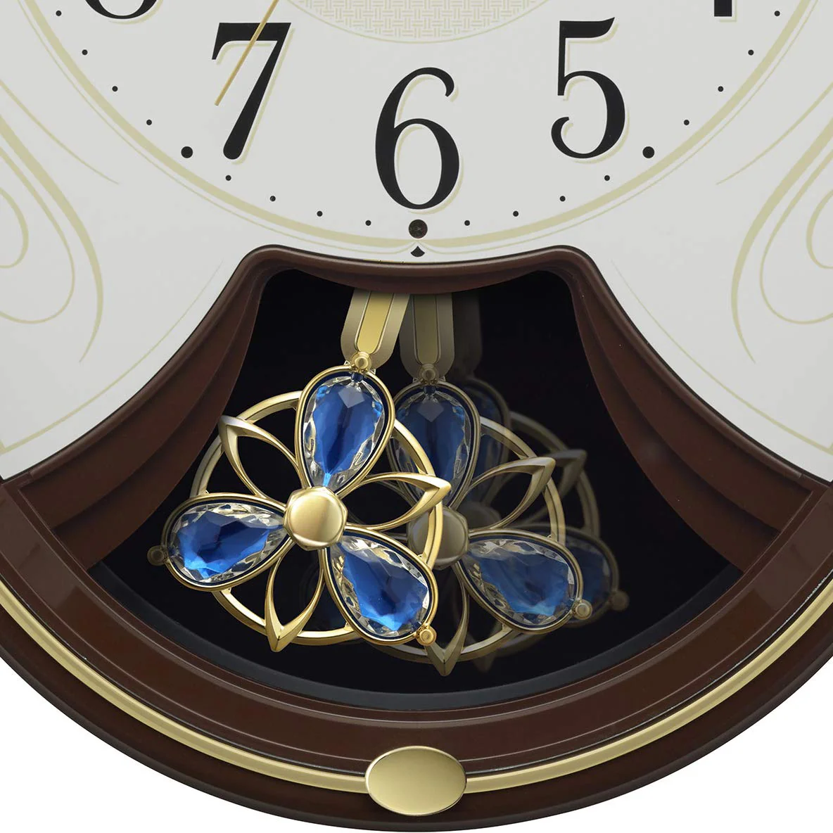 RHYTHM Wall Clock electric wave clock 6 melodies brown 4MN554RH06 - Image 3