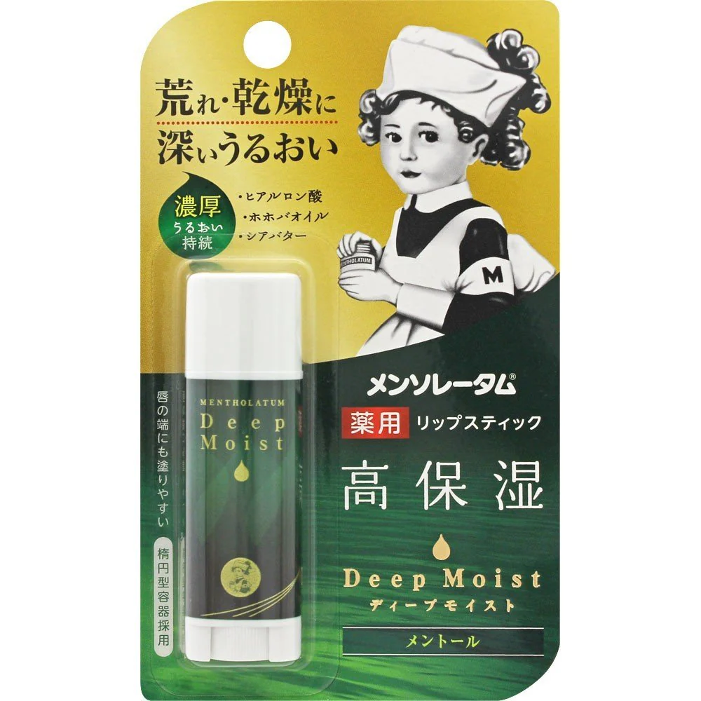 ROHTO Mentholatum Deep Moist Lipstick Menthol 4 5g Moisturizing Lip Balm