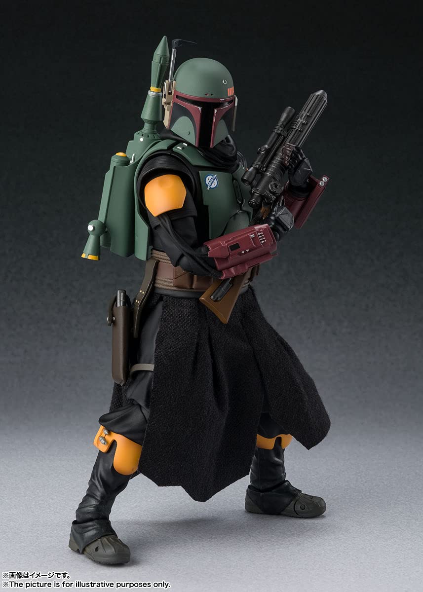 S H Figuarts Star Wars The Mandalorian (STAR WARS:The Mandalorian) Boba Fett Painted 155mm ABS&PVC & Cloth Posable Figure - Image 4