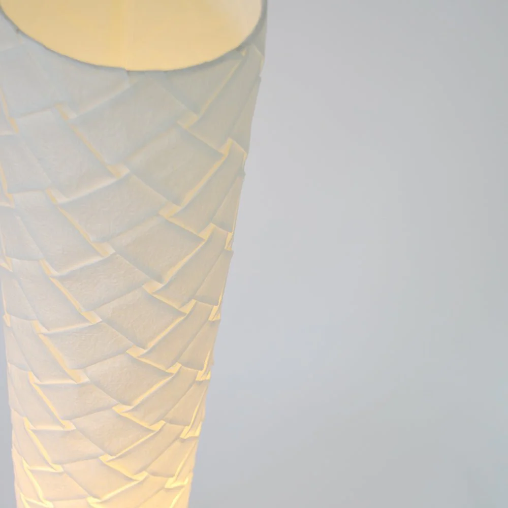 Saikou Design Washi Lighting Cylindrical Floor Light Fold Washi VF-2054 Made in JAPAN - Image 6